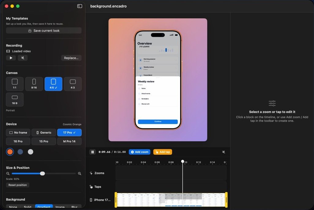 Encadro screenshot